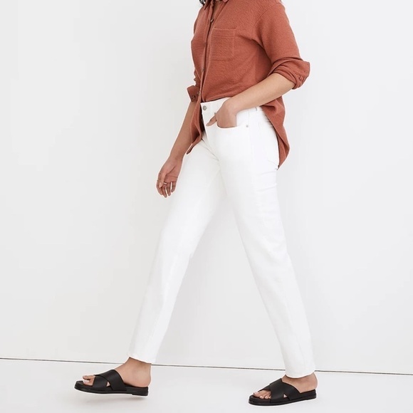 Madewell The Mid-Rise Perfect Vintage Straight Jean in Tile White ND512 - Picture 2 of 6